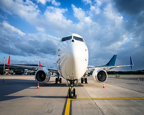 Airplane front view